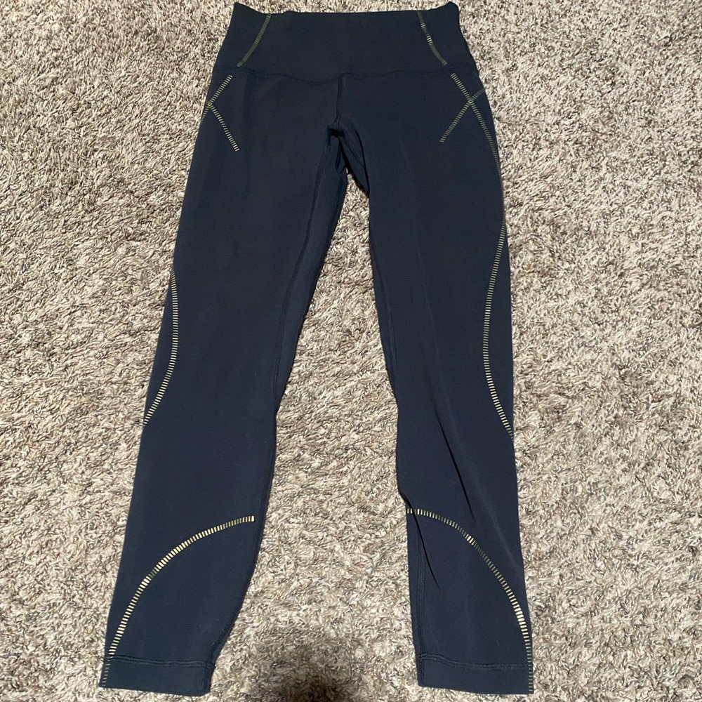 Gold and black align leggings